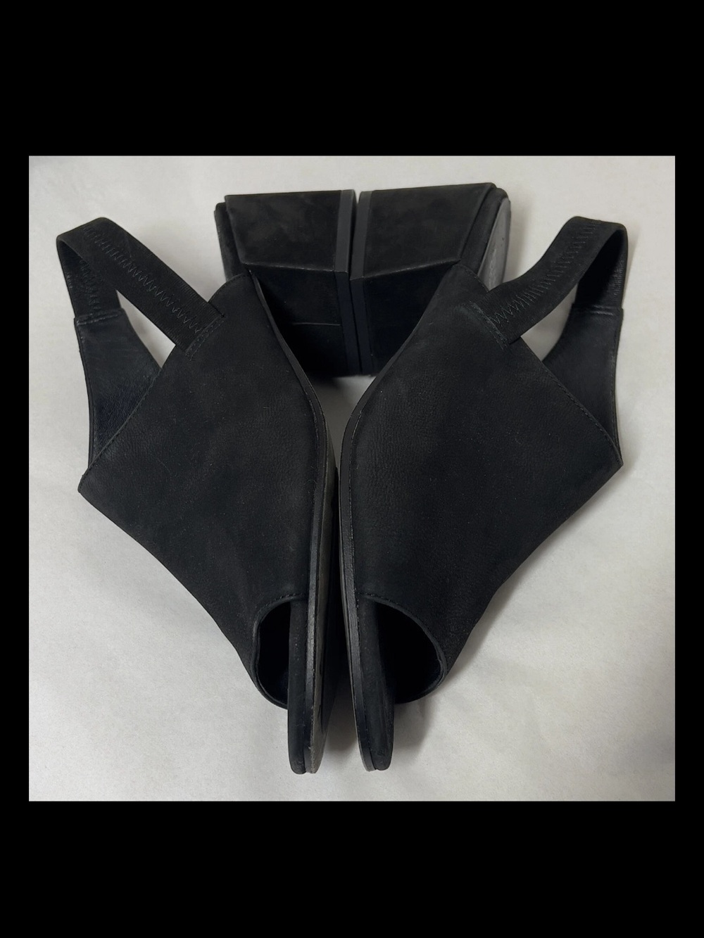 Eileen Fisher Women's Black Open-Toe Leigh Slingback Heeled Sandals‎ - Picture 8 of 11